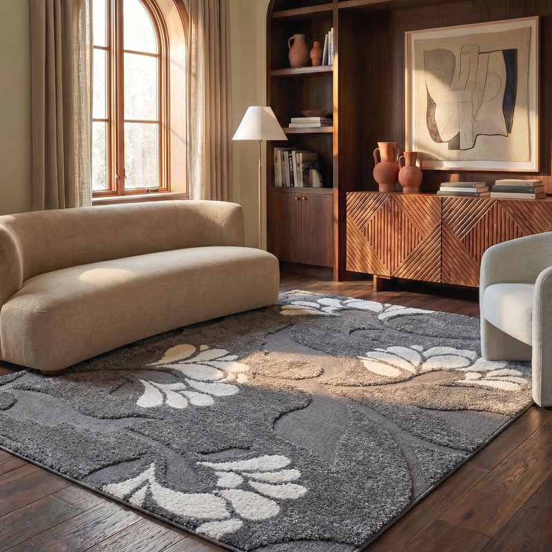 Chanhassen Shag Performance Floral Rug, Rectangle 8' x 10'
