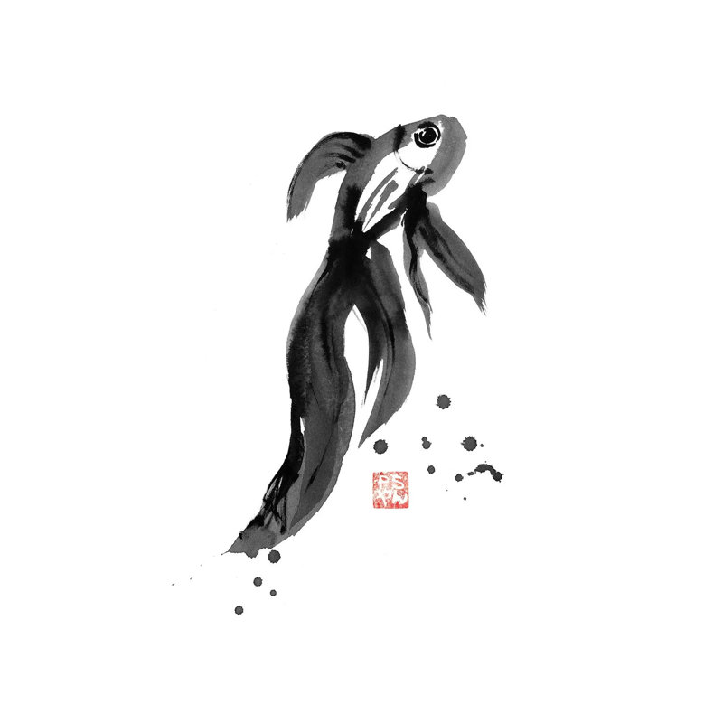 Fish by Péchane - Print on Canvas, Wrapped Canvas, 66.04 cm H x 45.72 cm W x 1.91 cm D