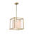 1-light Square Gold 12-inch Pendant