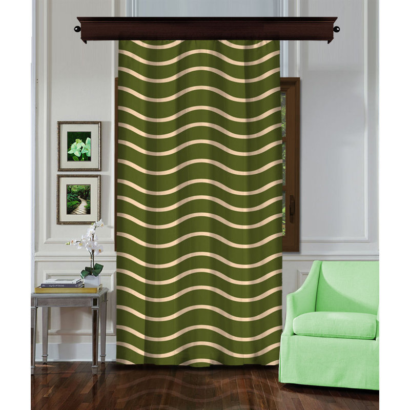Rideau en polyester Totterdell, Vert