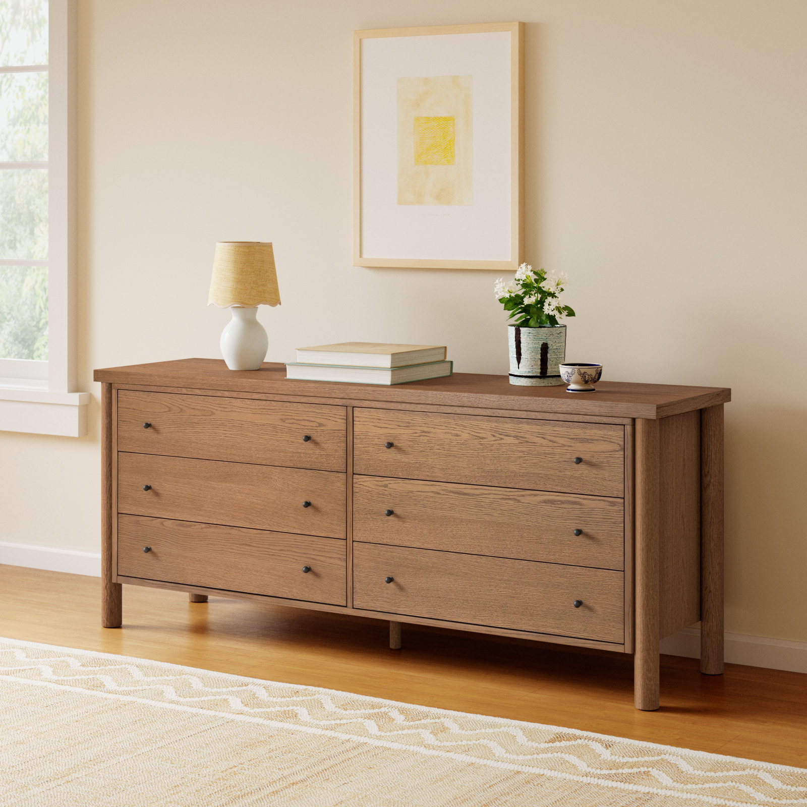 Linda 6 - Drawer Dresser, Brown