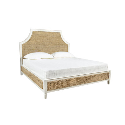 Furniture Classics Priscilla Cream Mahogany Banana Leaf King Bed
