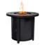 Gira 24.4" H x 29" W Round Propane Outdoor Fire Pit Table with Lid and Lava Rocks
