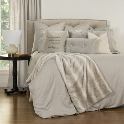 Afternoon Cafe Oat Linen Duvet Cover and Insert Set
