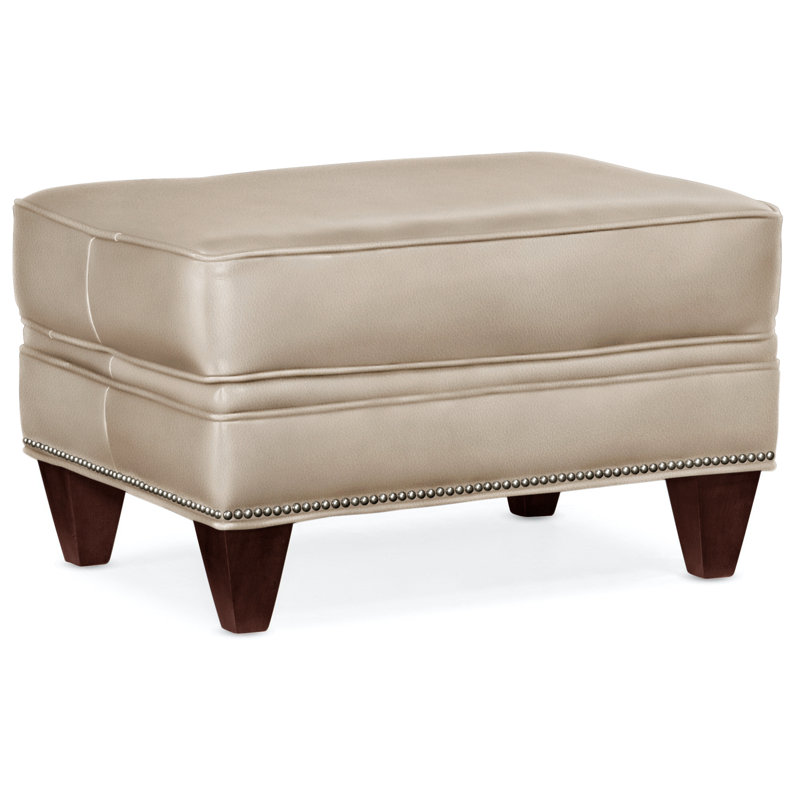 Reddish Ottoman, Gunmetal, Mahogany, Aline Light Gray Stonewash Genuine Leather