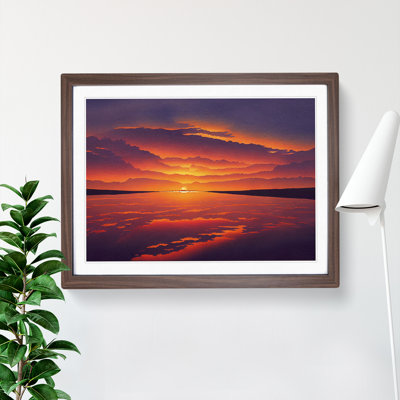 XH1022-7126X Precious Sunset Seascape 1 Piece Single Picture Frame Wall Art