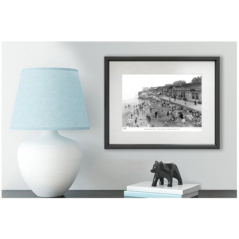 Hunstanton, The Beach From Pier 1927 by Francis Frith - Single Picture Frame Print, 45cm H x 60cm W x 2.3cm D