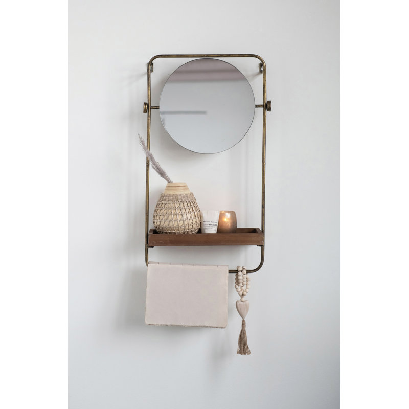 Floating Shelf with Towel Bar