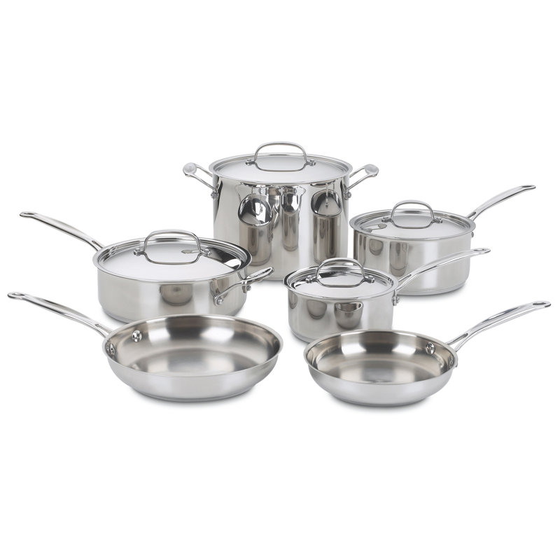 10-Piece Stainless Steel Non-Stick Cookware Set