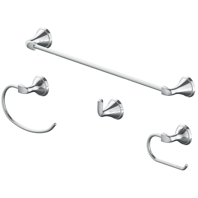 VAZIA® 4 - Piece Bathroom Hardware Set, Polished Chrome