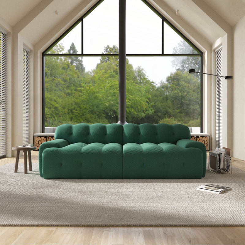 Causeuses modulaires en tricot 3D, Vert, 2, H 27,5 po x l 86,6 po x P 41,34 po