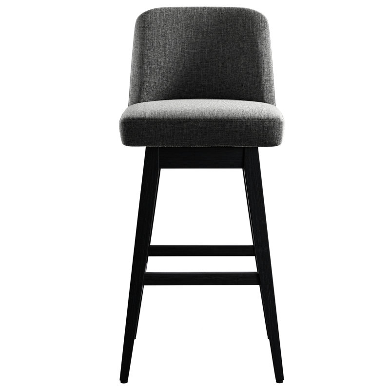 2 tabourets pivotants gris anthracite pivotant à 360 degrés. Confort moderne pour la salle à manger. Fabrication avec matériaux - tissu de performance, mousse, bois massif. Style contemporain américain. Facile à assembler. 21,56