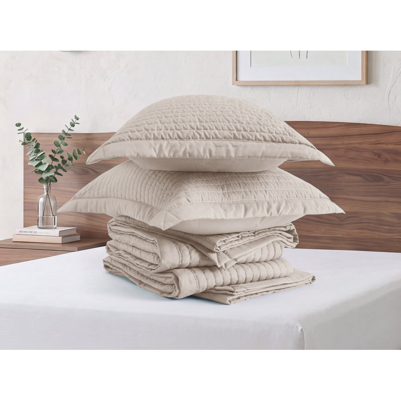 Literie courte de taille courte - ensemble de literie pour courtepointe pour couvre-lit de style campagnard, couvre-lit léger, ensemble de 3 pièces avec couvre-lit de 90 po x 96 po et 2 taies décoratives, édredon toutes saisons