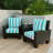 24" x 26.5" Outdoor Deep Seat Chair Cushion Set with Welt-946178054