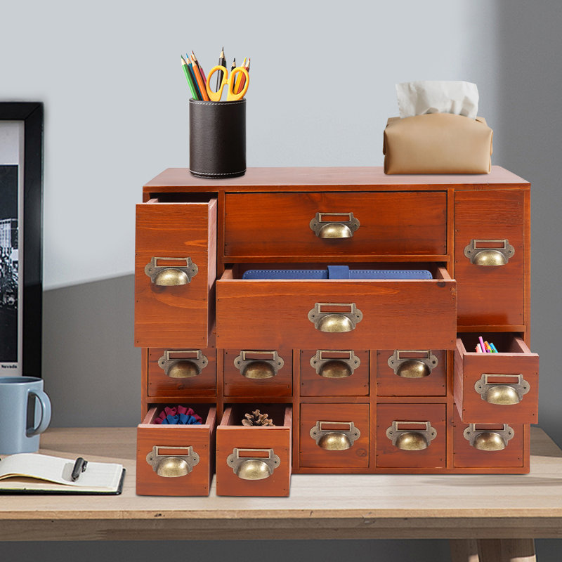 Old Colour 14 Slot Drawer Storage Box Drawers Storage Cabinet Storage Cabinet With 14 Drawers