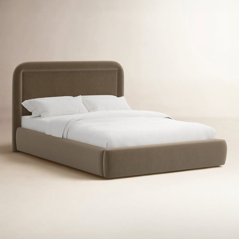 Stoffer Home x Cloth and Co. Marisa Bed, King, Luxe Walnut Velvet