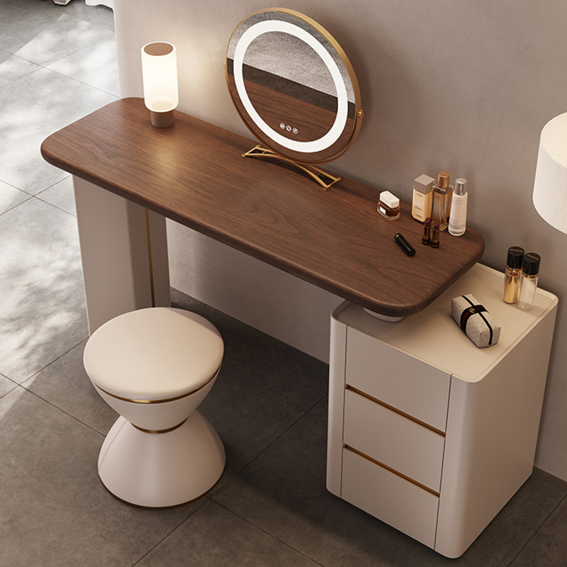 39.37"Luxury-Style Extendable Solid Wood Vanity Desk
