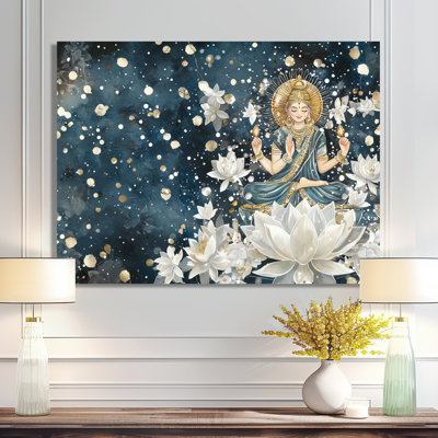 Lakshmi Goddess Of Prosperity Hinduism II - Spiritual Metal Art, Hinduism Metal Print