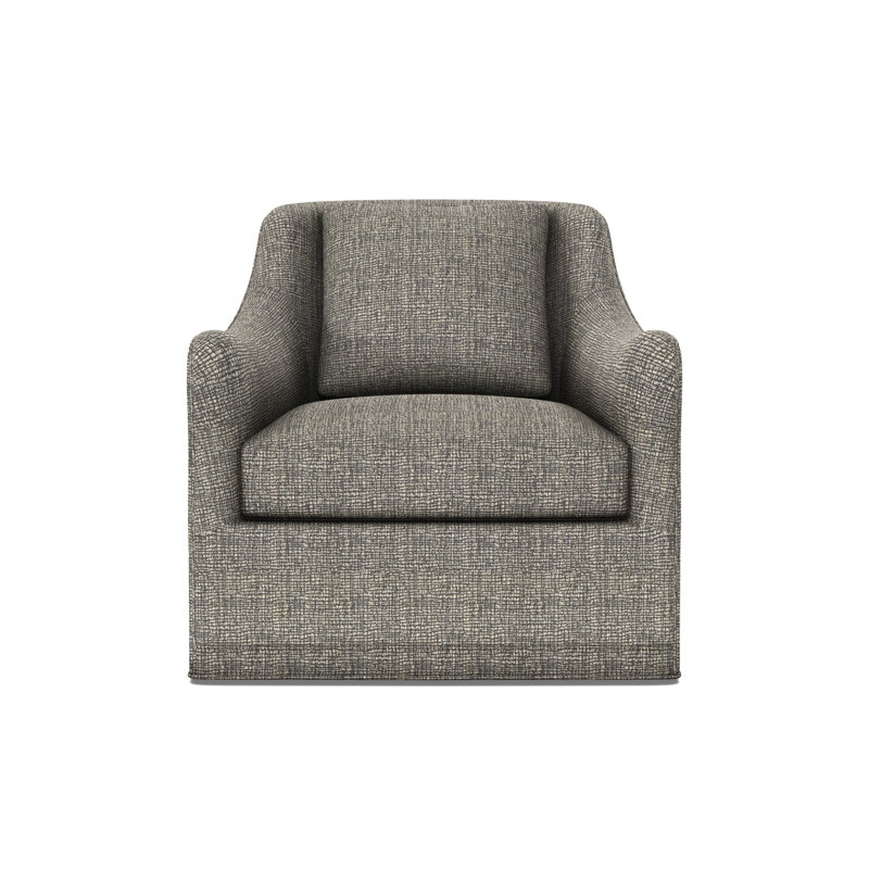 Arcadia Sculpted Arm Swivel Chair, Boundless Slate