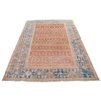 One-of-a-Kind 4'7" X 7'7" 1990s Wool Area Rug in