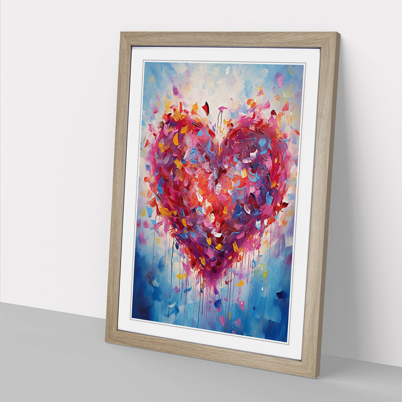 Love Heart Impressionism Art - Framed Print