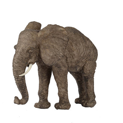 13x5x10" Tai Polyresin Elephant Accent, Walking