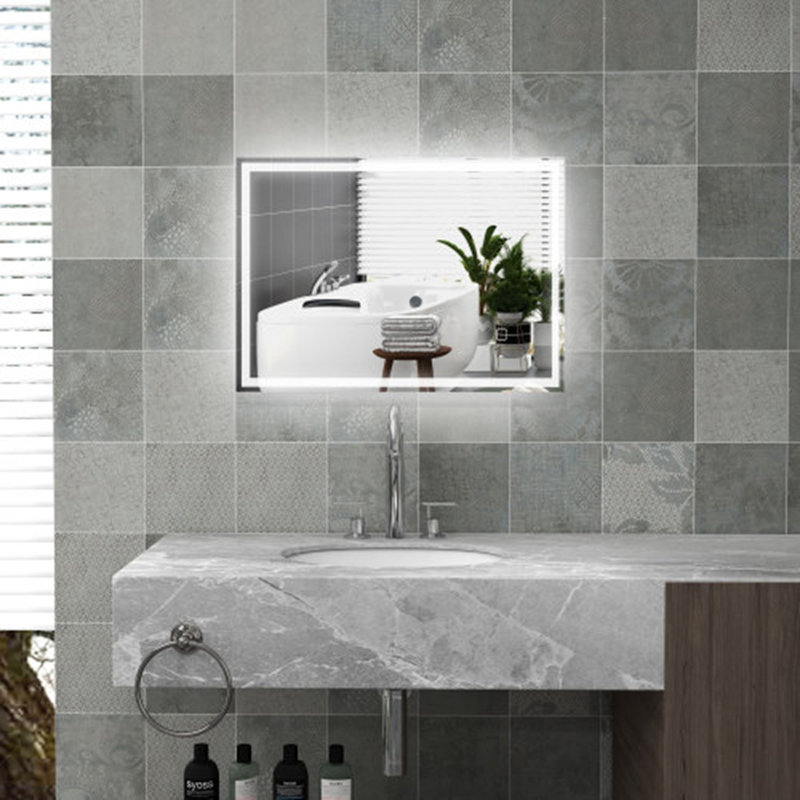 Miroir de salle de bain à intensité variable avec lumières DEL, 23,5 po x 31,5 po