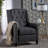 Classic Dark Grey Fabric Push Back Chair-1125595331