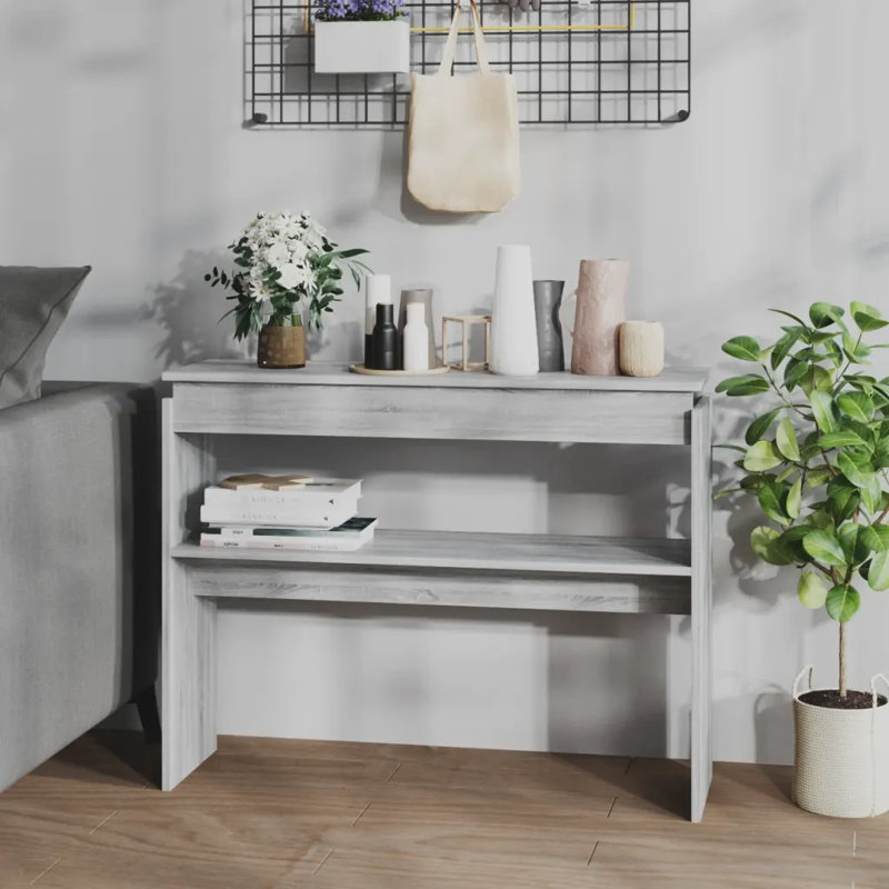 Hars Console Table, Grey Sonoma, Grey Sonoma, 80cm H x 102cm W x 30cm D