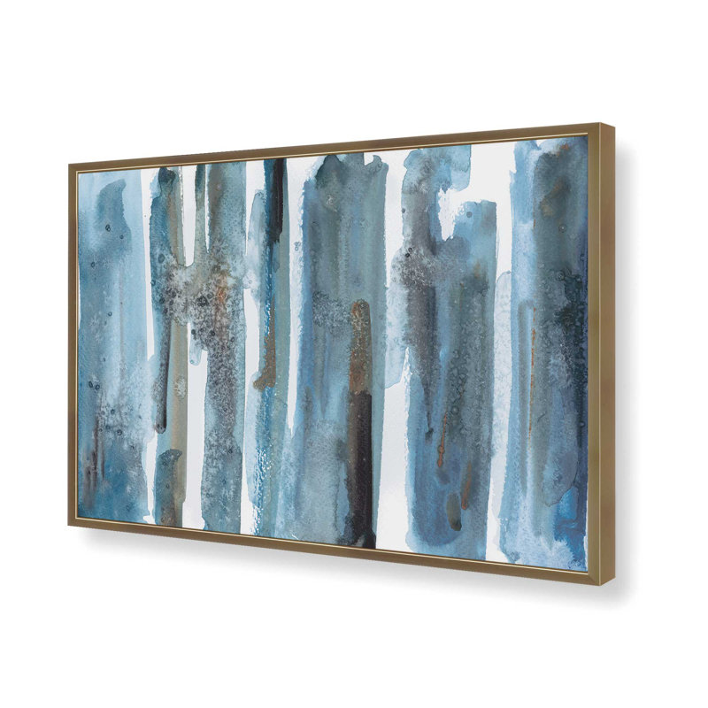 Frozen Forest Reflections Print, 17.25" H x 21.25" W, Brushed Gold