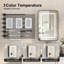 Ayyat Rectangle LED Mirror Cabinet with 3 Shelves, Wall Mounted Bathroom Storage-1846115584