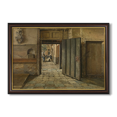 The Conversation, 1884-Henri De Braekeleer-Custom Framed Canvas