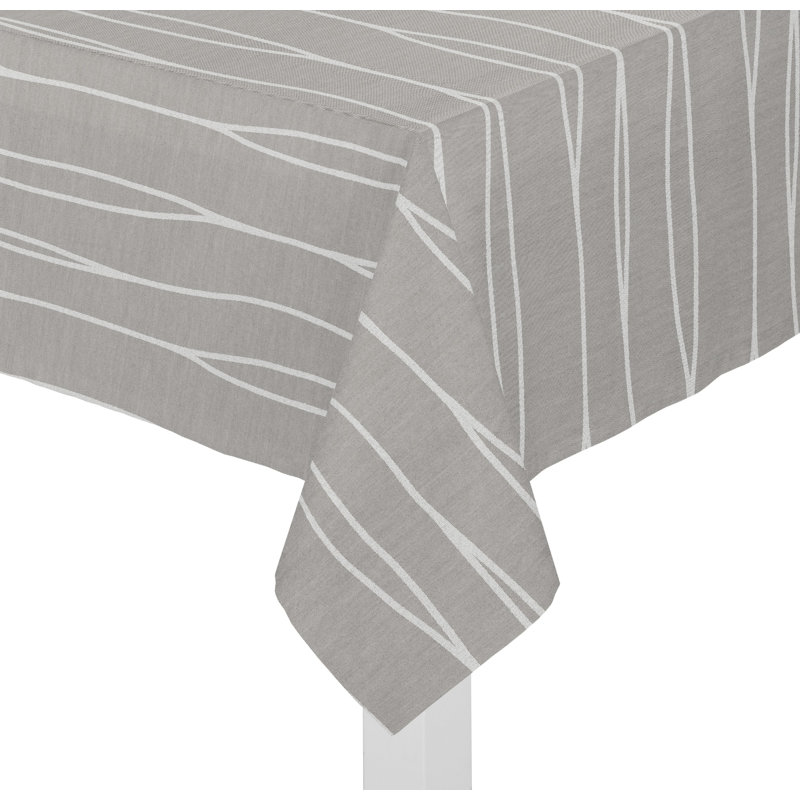 Cassian Tablecloth, 130cm W x 220cm L, Light Grey