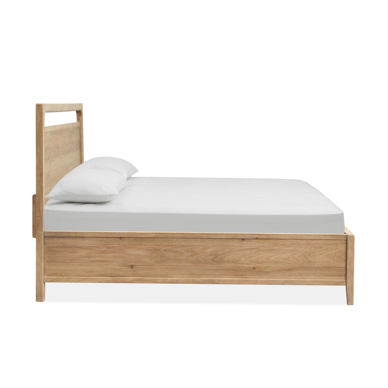 Rory Solid Wood Panel Bed, King