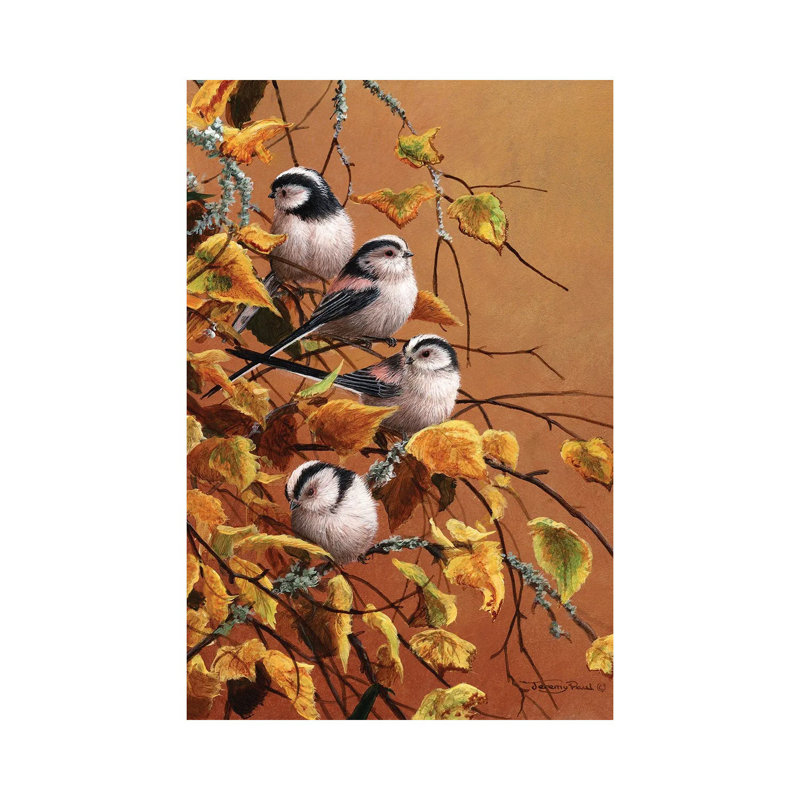 «Family Group - Long Tailed Tits» par Jeremy Paul - impression sur toile tendue, H 26 po x l 18 po x 1,5 po