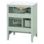 Meuble-lavabo de 24 po avec rangement spacieux, tablette réglable, panneau de fibres à densité moyenne durable et bois d'hévéa, cloisons amovibles, finition verte-1780378491