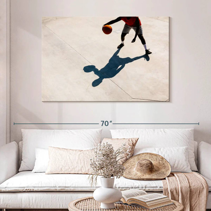 Basketball Player Shadow, 32" H x 48" W