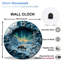Horloge murale en verre 12 po