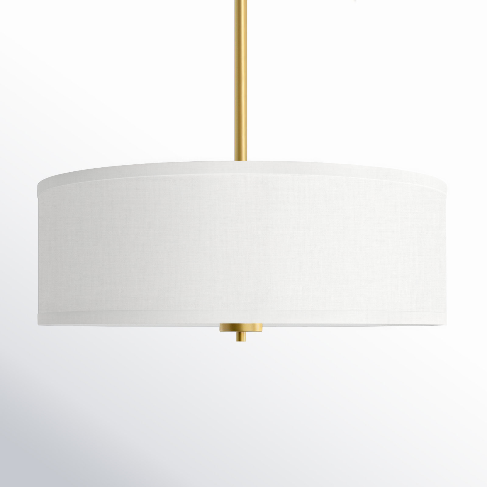 Reed 3 Light Dimmable Pendant, Natural Brass
