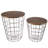 Mcgowen Nesting End Table Set, with Storage - Round Living Room Tables with Metal Frame and Wood Top for Home, Playroom, and Office-44842582