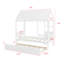 Lit simple avec lit gigogne et toit ouvrant, lit plateforme pour enfants
