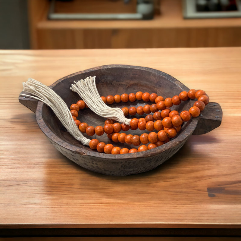 Boho Bead Garland-Nutmeg, Nutmeg