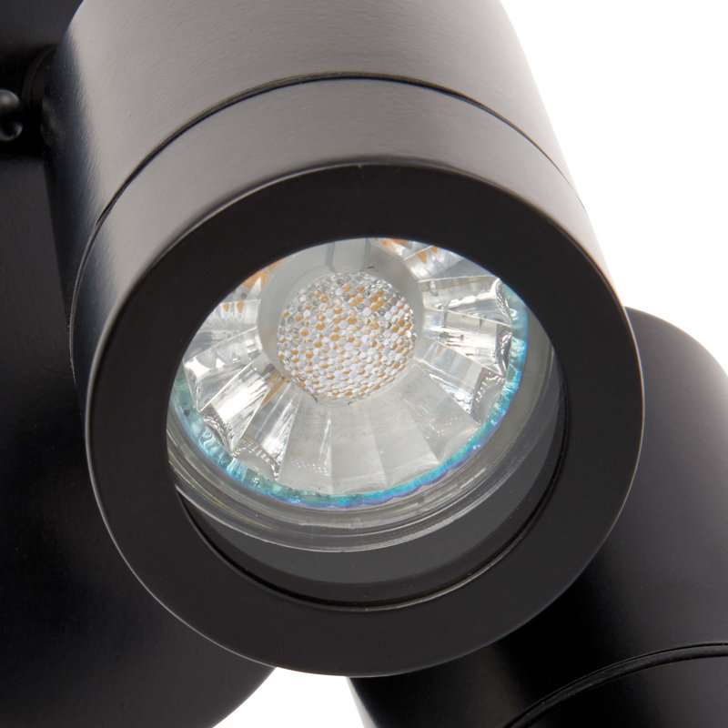 Metcalfe 2 - Bulb 11.3cm H Outdoor Armed Sconce, Black