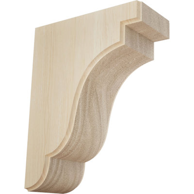 Support Bedford l 3 3 po x P 7 1/4 po x H 9 1/2 po, bois d'hévéa (paquet de 4)