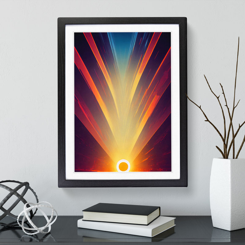 Seductive Sunset Abstract - Wall Art, 66cm H x 48cm W x 2cm D, Black