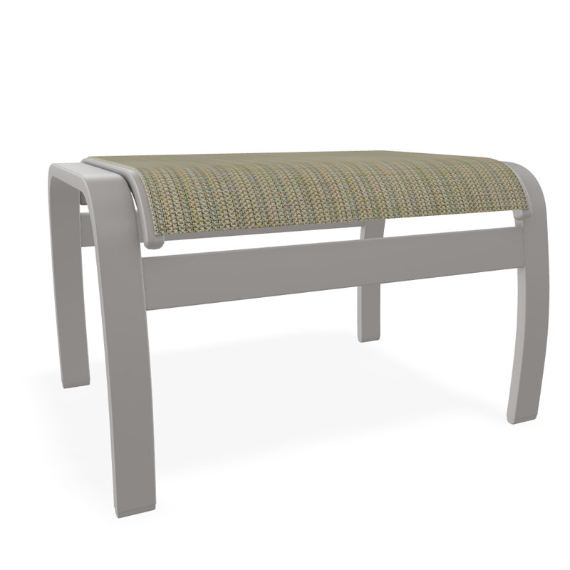 Repose-pieds d'extérieur avec coussin Askar, Gris chaleureux texturé, Skip