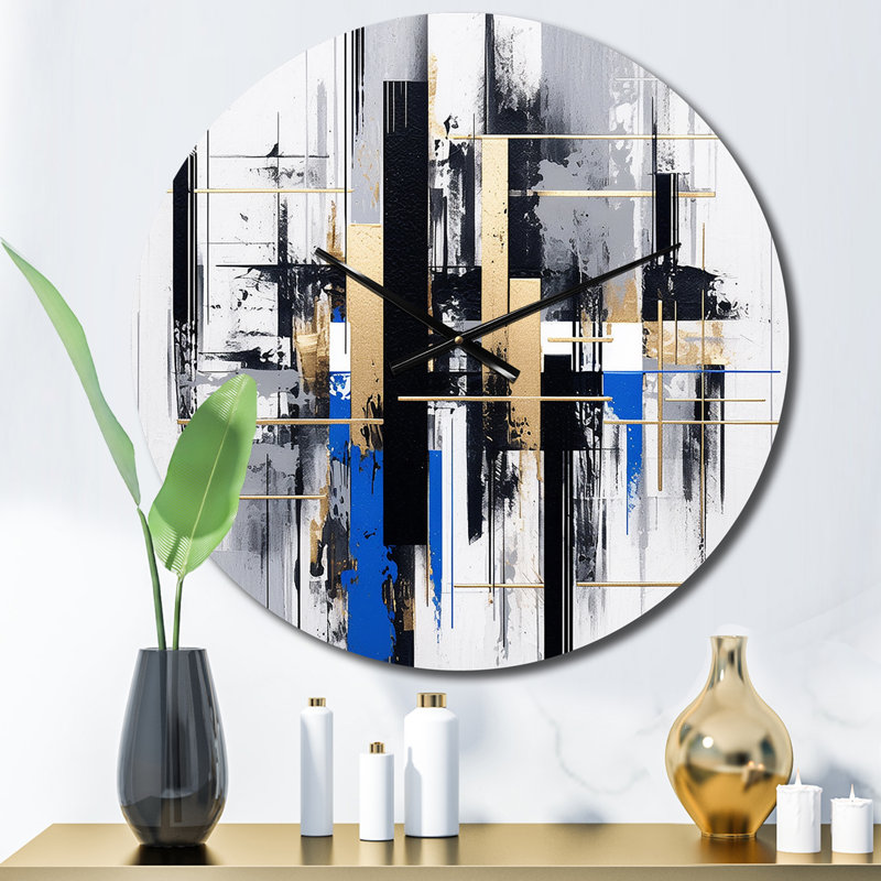Horloge murale Bold Stripes II, Moyenne