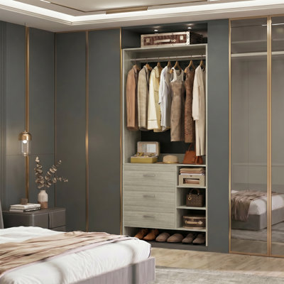 30'' W Closet System with Wooden Drawers