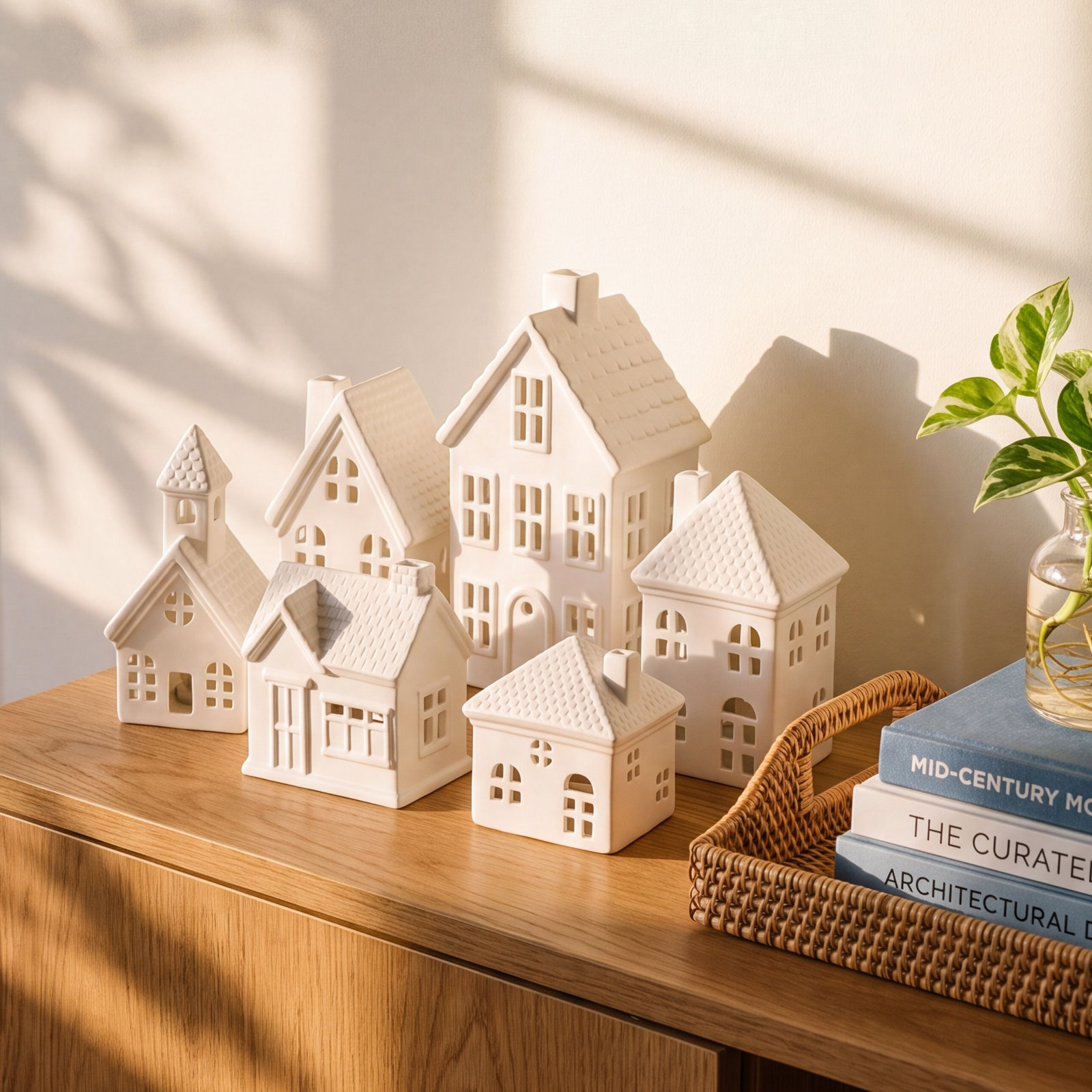Porcelain Tabletop Christmas Village