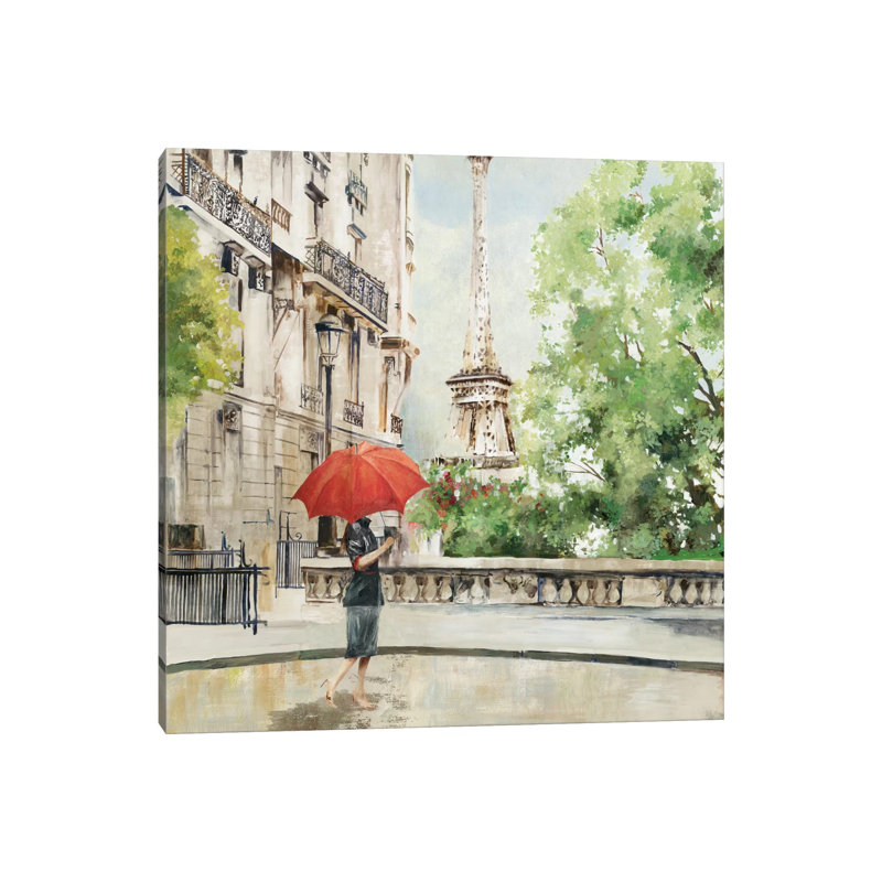 Paris Walk 1 Piece Painting on Canvas, 93.98 cm H x 93.98 cm W x 1.91 cm D, Wrapped Canvas